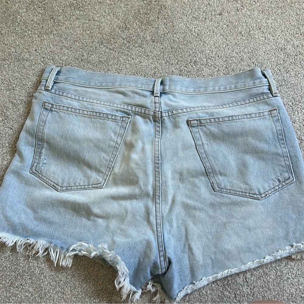 Frame Denim Faded Blue Cutoff Shorts - Picture 3 of 3